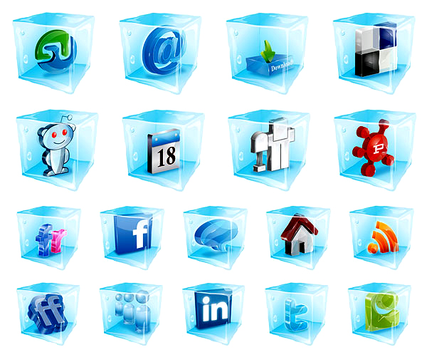 free vector Web-Style Frozen 3D Vector Icons
